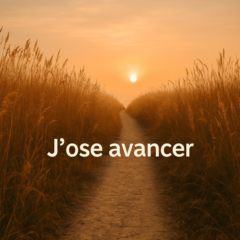 Un chemin lumineux symbolisant le courage d’oser se rendre visible